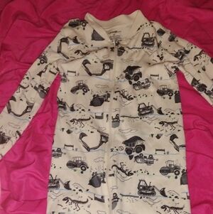 Carter's Cream and Black Print Onesie